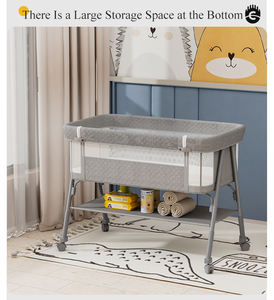 Berceau d'hôpital pour bébé en métal multifonctionnel, <span class=keywords><strong>lit</strong></span> de bébé portable moderne avec moustiquaire - Product Image 6