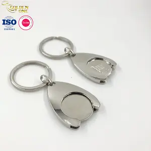 China Hersteller Frosch Token Metall Einkaufs wagen Souvenir Maßge schneiderte Trolley Schlüssel halter Münz halter Schlüssel bund