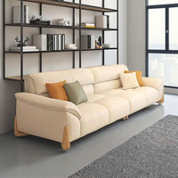 Ensemble de canapés sectionnels de luxe Geshang Modern Comfort, cuir véritable, structure en bois, rembourrage en coton, garantie de 2 ans, modèle direct d'usine
