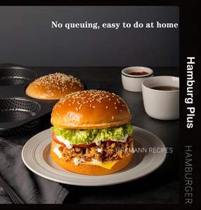 Moule à <span class=keywords><strong>hamburger</strong></span>, moule à <span class=keywords><strong>hamburger</strong></span> en acier au carbone antiadhésif <span class=keywords><strong>de</strong></span> 5 pouces, grand moule <span class=keywords><strong>de</strong></span> cuisson <span class=keywords><strong>de</strong></span> 4 tasses pour petits pains à <span class=keywords><strong>hamburger</strong></span> faits <span class=keywords><strong>maison</strong></span>, plateaux <span class=keywords><strong>de</strong></span> cuisson - Product Image 4