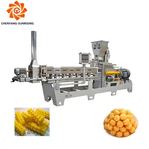 Automatic Double Screw Extruder Rice Crispy Puff Corn Snack Production Line Machine