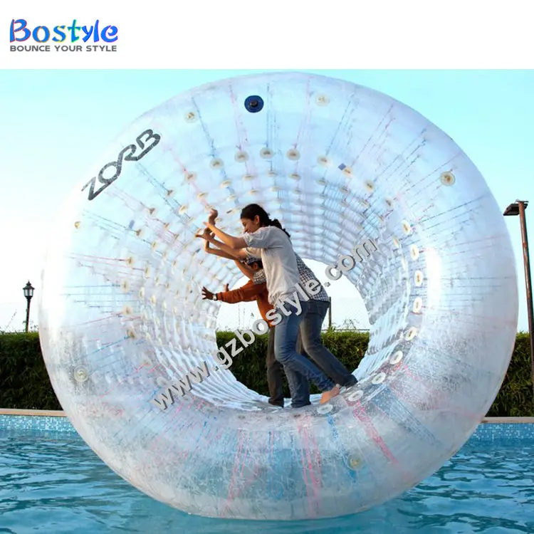 Colourful inflatable water walking roller ball / Large inflatable roller tube for sale