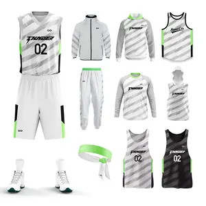 2023 desain kustom Logo warna grosir pria tunggal reversibel Mesh Basket Jersey kit bola Basket seragam