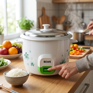 Autocuiseur de riz automatique 700W 1.8L à revêtement antiadhésif, cuisson rapide pour la cuisine, contrôle mécanique du minuterie, précision optimale, directement de l'usine - Product Image 6