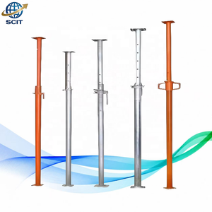 Étai métallique télescopique réglable robuste Q235 peint pour échafaudage de construction, étaiement et coffrage de dalles de béton - Product Image 5