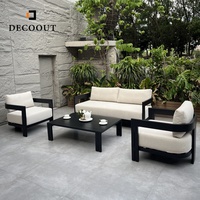 Mobilier d'extérieur haut de gamme Spot cadre en alliage d'aluminium tissu imperméable Villa Patio canapé ensemble