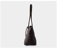 Bolso Tote Trenzado a Mano de Estilo Francés, Directo de Fábrica, para Uso Diario en la Oficina, de Gran Capacidad, para Mujer