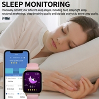 Nouvelle montre connectée C23, écran HD 2.01 pouces, montre de sport tendance, podomètre, moniteur de fréquence cardiaque, surveillance de la glycémie