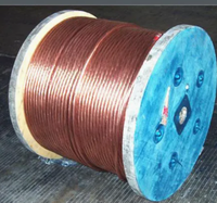 Fil de cuivre plaqué acier 58,6 mm² 1x7-9,79 mm, conductivité 40 %, ASTM B910/910M-07