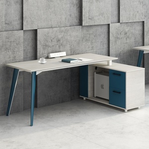 Modern Wooden Modular Cubical <b>Work</b> <b>Station</b> Desk 120 Degree Office Workstation PC for 2-6 Persons - Product Image 6