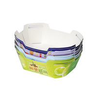 Barquettes jetables en papier recyclable pour fruits, qualité alimentaire, étanches, personnalisées, avec pelliculage mat, pour mangues et fraises