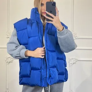 2023 all'ingrosso new fashion girls piumino d'anatra imbottito gilet gilet plus size piumino da donna giacche senza maniche