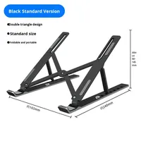 Support de tablette en métal, en alliage d'aluminium, support de bureau surélevé, support portable, refroidisseur d'ordinateur, support pliable pour ordinateur portable, 18 pouces