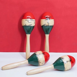 Maracas de Madera al por Mayor, Sonajero de Mano, Instrumento Musical de Percusión, Juguete Educativo para el Desarrollo de la Agarre, la Visión y el Oído - Product Image 4