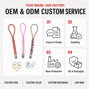 Accesorios al por mayor de rayón <span class=keywords><strong>para</strong></span> teléfonos móviles: cordón trenzado, accesorios de hardware, colgante DIY con dije de animal chapado de Navidad - Product Image 5