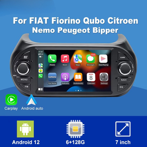 วิทยุติดรถยนต์ 2Din ระบบแอนดรอยด์ Octa Core สเตอริโอ GPS นำทาง มัลติมีเดีย Android Auto สำหรับ FIAT Fiorno Qubo Citroen Nemo Peugeot Bipper - Product Image 2