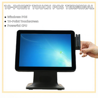 Terminal de point de vente tactile 10 points AWSTOUCH, Windows 10/11, caisse enregistreuse pour la vente au détail, Intel I7, 4 Go de RAM, Bluetooth/Wi-Fi, restaurant