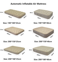 Matelas pneumatique auto-gonflant en stock avec pompe intégrée, lit d'appoint gonflable portable surélevé de 25 cm pour la maison et le camping