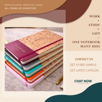 Fabricant de carnets à couverture rigide en cuir de liège écologique, vente en gros, format A5, planificateur à étiquette privée, papier FSC, logo personnalisé, carnet