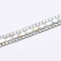 Ruban de perles strass en cristal brillant, belle garniture, 1 pièce, pour décoration Nail Art, vêtements embellissement, Diy robe de mariage