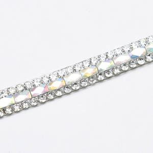 Ruban de perles strass en cristal brillant, belle garniture, 1 pièce, pour décoration Nail Art, vêtements embellissement, Diy robe de mariage - Product Image 4