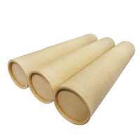 Maßgefertigte Recycelbare A4-Größe Kraftpapier-Röhrenverpackung Handgefertigte Karton-Zylinder Papierbox Malerei-Versand Poster Papierrolle