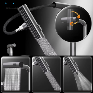 Fregadero de Cocina de Acero Inoxidable Tipo Cascada, Fregadero Grande de un Solo Tazón con Grifo Extraíble y Múltiples Accesorios - Product Image 4