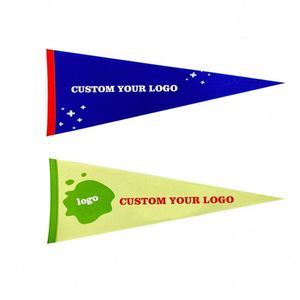 Drapeaux triangulaires suspendus faits à la main pour anniversaire de bébé, personnalisables, double face, en feutre de laine, pour jardin - Product Image 1