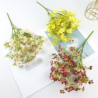 Bouquet de fleurs artificielles en soie Daphné Gypsophile, best-seller transfrontalier, coloré, petites fleurs, décoration florale pour la maison, en tissu, à tenir à la main