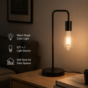 Lampe de Table en fer minimaliste moderne, ampoule E27, lumière d'ambiance chaleureuse, pour chambre à coucher, salon, décoration de table de nuit - Product Image 4