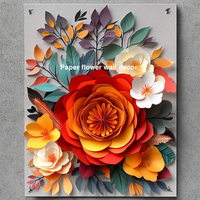 Fleurs volantes faites à la main peinture 3D ecosse artisanat chinois meubles décoration murale décoration de la maison calendrier papier décorations de fête