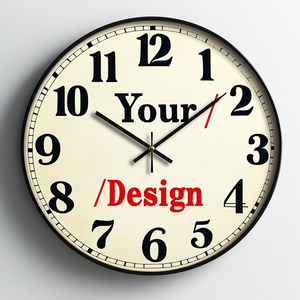 <span class=keywords><strong>Horloge</strong></span> murale personnalisée, design <span class=keywords><strong>gratuit</strong></span>, <span class=keywords><strong>cadran</strong></span> blanc, aiguilles dorées, cadre couleur bois clair, mouvement silencieux à quartz, alimentation par piles, décoration maison/bureau, cadeau - Product Image 4