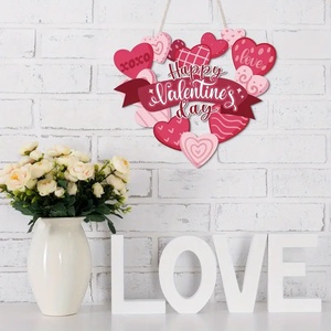 Nouveauté <span class=keywords><strong>Décoration</strong></span> Murale en Bois Rose en Forme de Cœur pour la Fête des Mères et la Saint-Valentin – Idéal pour la Maison et les Fêtes - Product Image 1