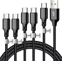 Câble de charge rapide USB 2.0 vers Type C coloré, câble de charge USB C tressé en nylon, câble de synchronisation de données pour téléphone portable