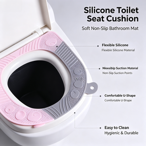 Coussin de siège de <span class=keywords><strong>toilette</strong></span> en silicone, doux, antidérapant, pour salle de bain, toilettes, maison, personnalisable OEM ODM, lavable, durable - Product Image 4