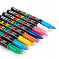 Stylo marqueur acrylique 12 couleurs ensemble de stylo de peinture à base d'eau marquage acrylique pour bricolage