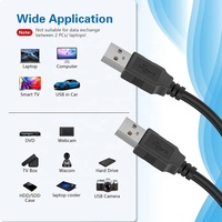 Kabel komputer ekstensi USB 2.0 wanita KE pria, kabel komputer ekstensi 480Mbps transmisi USB 2.0 M/F