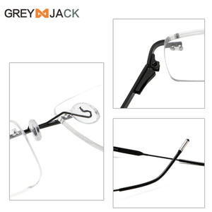 Greyjack กรอบแว่นโลหะไร้ขอบสำหรับผู้ชาย, เลนส์ AC น้ำหนักเบามากสำหรับสายตาสั้นและ ME2032 - Product Image 1