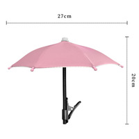 Paraguas para Motocicleta con Clip Flexible de Metal, Mini Sombrilla Protectora Solar para Teléfono Móvil, Regalos IStapromo