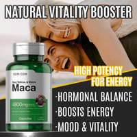 Capsules de soutien énergétique naturel pour la santé sexuelle, la concentration mentale, l'endurance physique, la performance masculine adulte, Maca noire améliorée