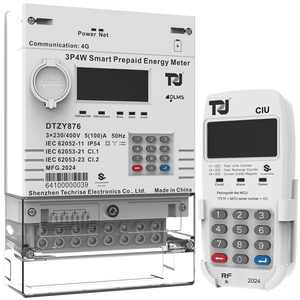 3P SPLIT con CIU/<span class=keywords><strong>UIU</strong></span> 4G y RF Medidor prepago Comunicación Plug & Play Batería reemplazable Kwh Medidor Trifásico AMI/AMR Medidor inteligente - Product Image 1