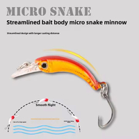 Micro-serpent Mino Micro-Lua appât ABS Mini crochet simple en forme d'arc 20g insecte riz roche faux carpe appât fond pêche truite cible
