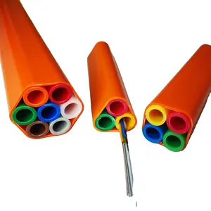 7ways 12/10mm Pe Sheath 1.2mm Direct Bury Hdpe Microduct Tube Bundle With Tracer Wire Blowing Fiber Optical Cable fiber bundle