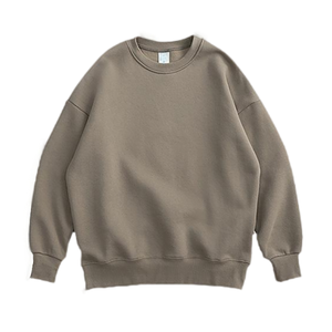 Sudadera personalizada de 350g para hombre, estilo americano, cuello redondo, felpa, gran tamaño, Color sólido, bordado, hombro suelto, Top para invierno - Product Image 5