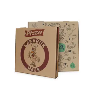 Custom Disposable Kraft Paper Food Packaging custom made pizza boxes