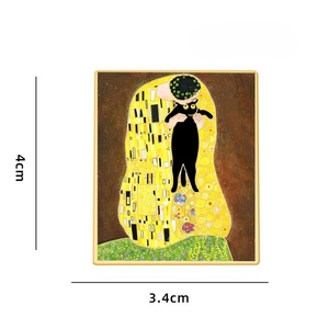 Pins en émail dur personnalisés, style Art Factory, motifs Tournesol, Le baiser de Klimt, Nuit étoilée, pour badges et mode - Product Image 4