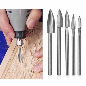 Couteau à découper électrique à trois tranchants en acier blanc pour sculpture sur bois et meulage des racines outil à main avec fraise tranchante - Product Image 3
