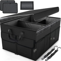 Boîte de rangement pour coffre de voiture, ajustement standard, en stock, grande capacité, pliable, organisateur arrière pour véhicule, personnalisable