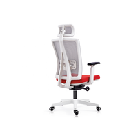Chaise de bureau ergonomique moderne et contemporaine à dossier haut, réglable en hauteur, pivotante, en maille, certifiée BIFMA, en acier inoxydable, nylon et aluminium