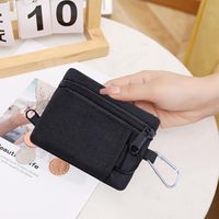 Pochette Molle personnalisée, portefeuille d'extérieur, étui portable pour clés et cartes avec mousqueton, sac de rangement pour pièces de monnaie, petite bourse suspendue